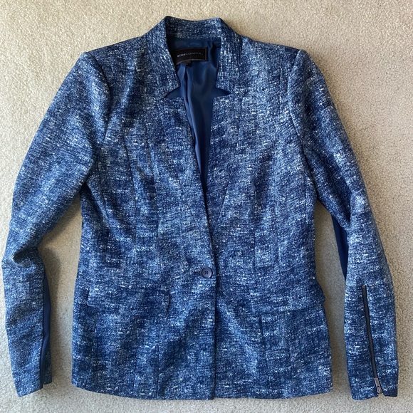 BCBG MAXAZRIA BLAZER JACKET "joplin" blue size L - Picture 2 of 12